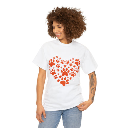 Heart With Paws - Women Cat T-Shirt