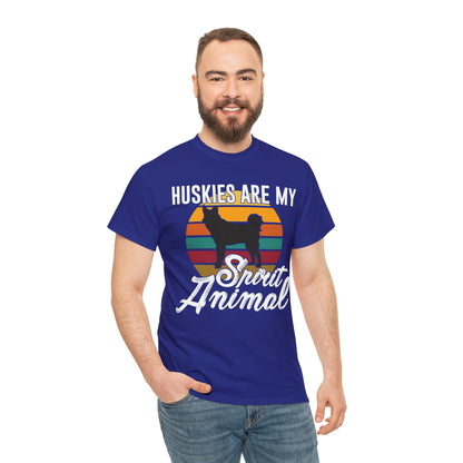 Huskies Are My Spirit Animal Dog Lover T-Shirt