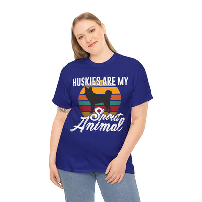 Huskies Are My Spirit Animal Dog Lover T-Shirt