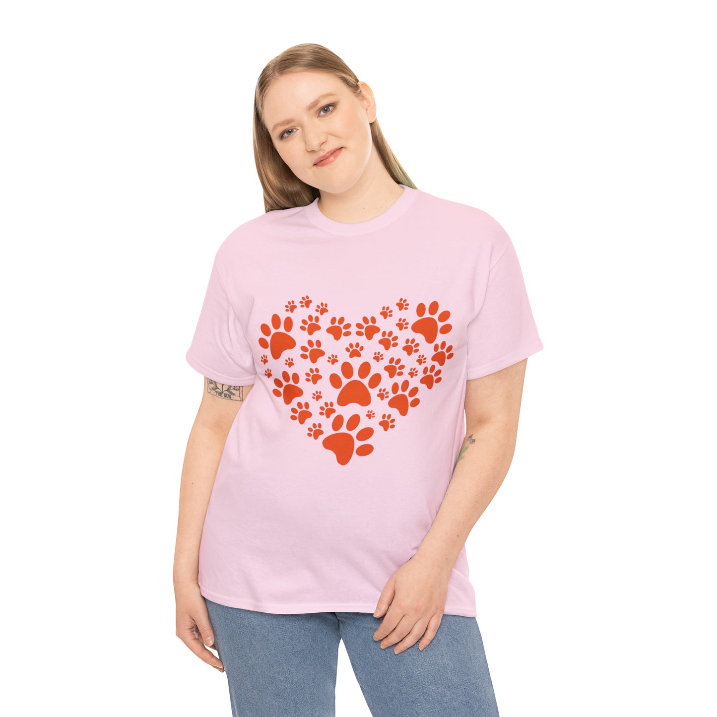 Heart With Paws - Women Cat T-Shirt