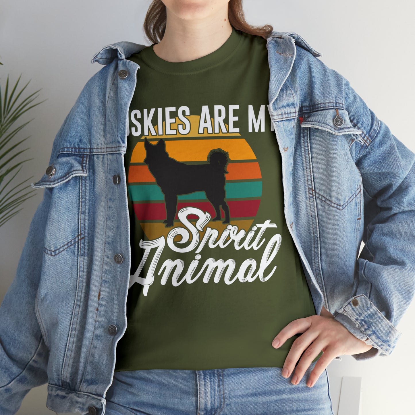 Huskies Are My Spirit Animal Dog Lover T-Shirt