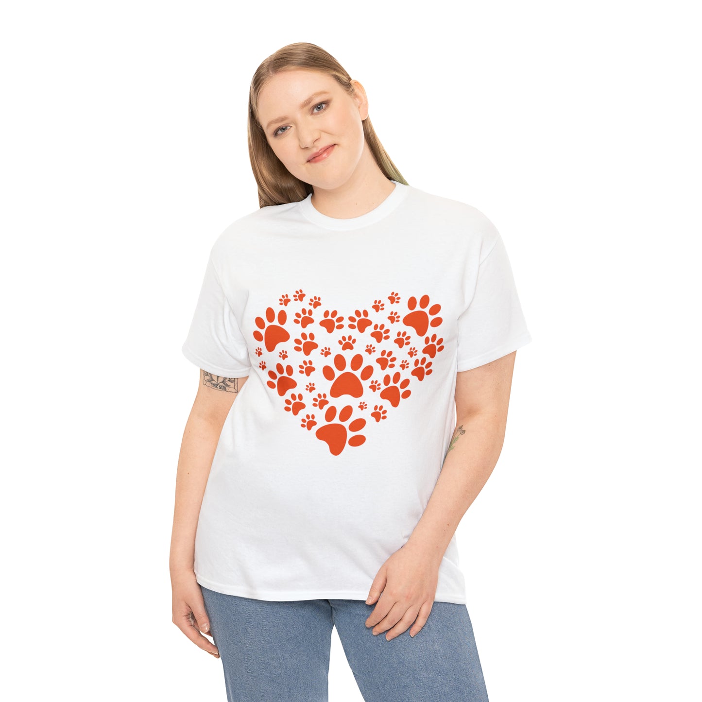 Heart With Paws - Women Cat T-Shirt