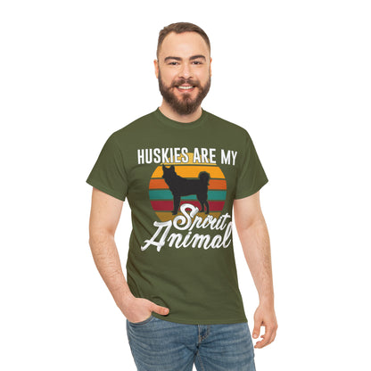 Huskies Are My Spirit Animal Dog Lover T-Shirt