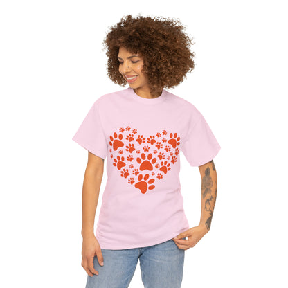 Heart With Paws - Women Cat T-Shirt