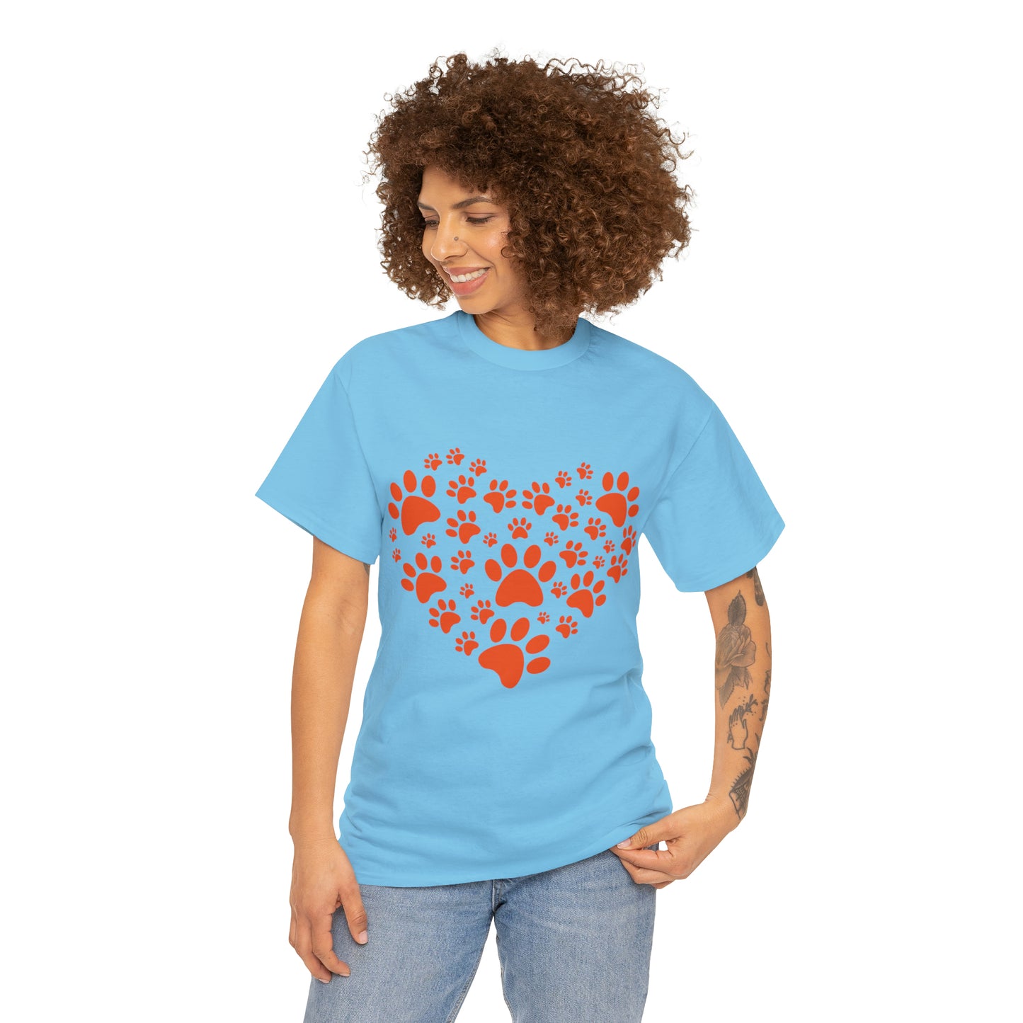 Heart With Paws - Women Cat T-Shirt