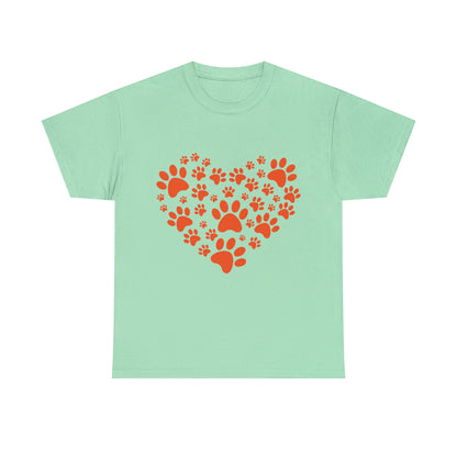 Heart With Paws - Women Cat T-Shirt