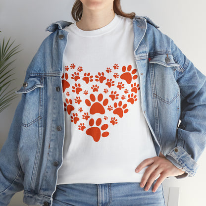 Heart With Paws - Women Cat T-Shirt