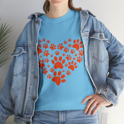 Heart With Paws - Women Cat T-Shirt